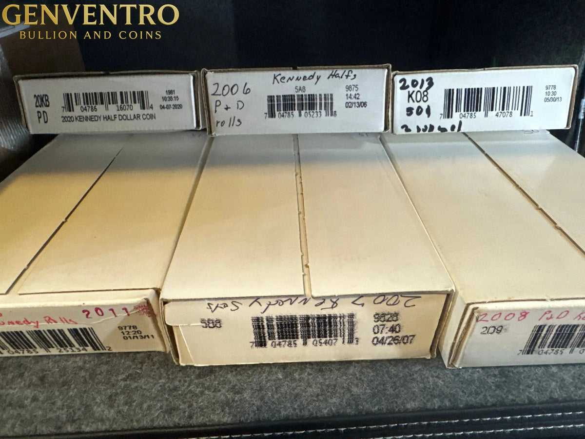 2006 P&D Kennedy Half Dollar $20 Rolls - Sealed Original Mint Box