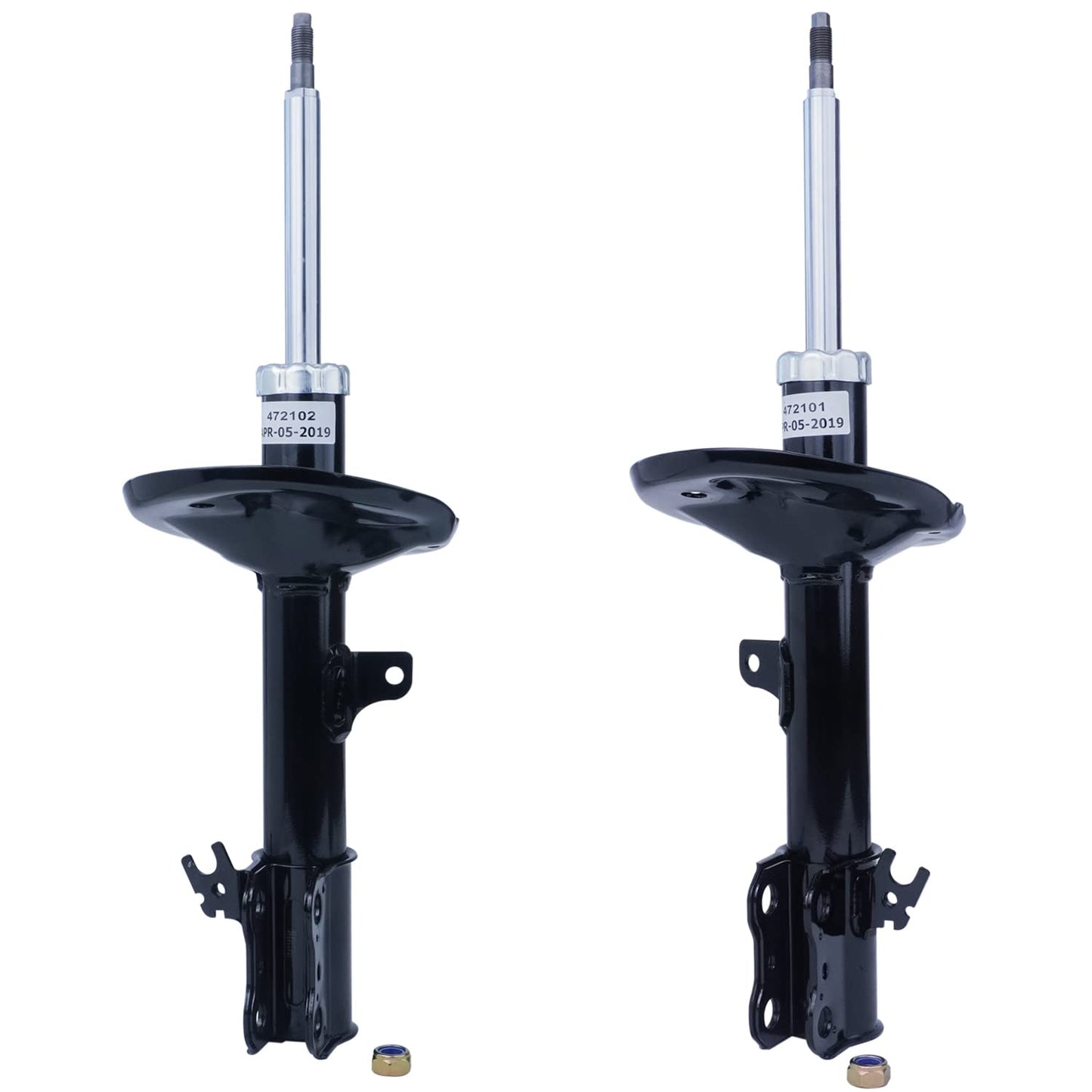 Detroit Axle - Front and Rear Shock Absorbers for 2007-2017 Jeep Wrangler, 2018 Wrangler JK 4 Complete Shock Absorber Assembly 2008 2009 2010 2011 2012 2013 2014 2015 2016 Replacement