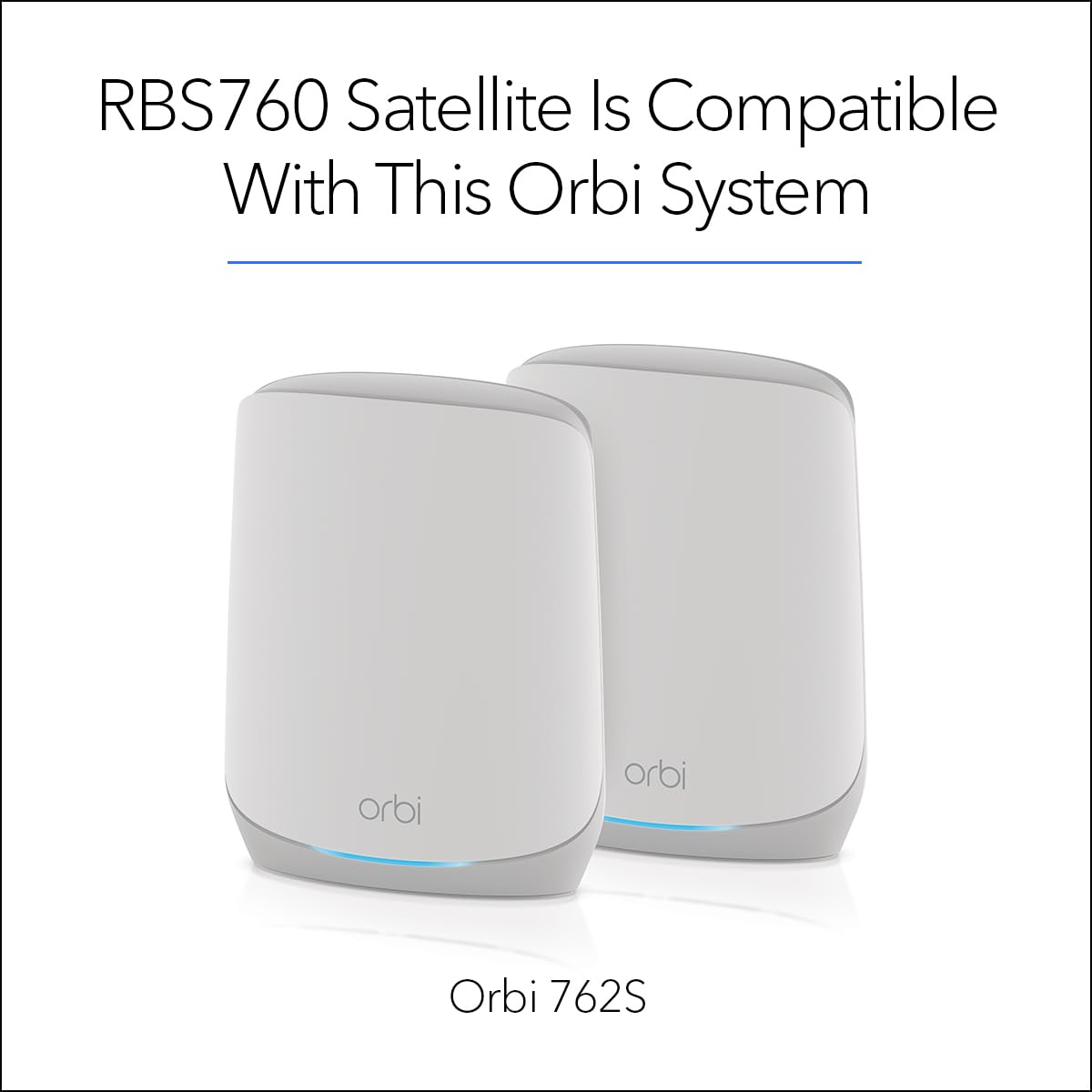 NETGEAR Orbi Whole Home Tri-Band Mesh WiFi 6 Add-on Satellite (RBS760) – Works with Your Orbi WiFi 6 System - Adds Coverage up to 2,500 sq. ft. - AX5400 up to 5.4Gbps (Renewed)