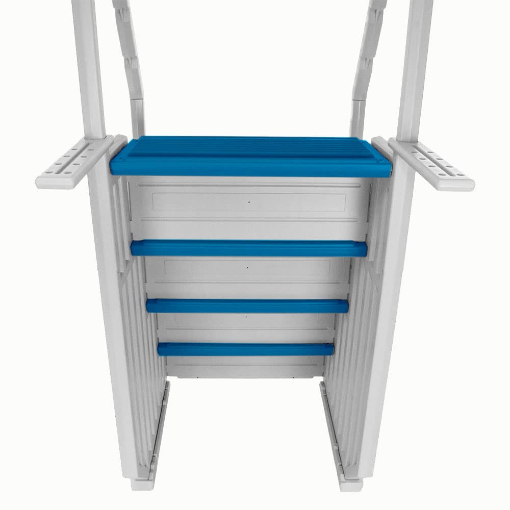 Confer Plastics Step-1X: Sturdy Above Ground Entry System with Dual Handrails and Slip-Resistant Steps, Easy Installation, Supports up to 400 lbs - Proudly Made in USA. Warm Grey with Grey Treads