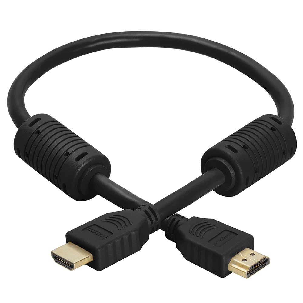 Cmple - 470N HDMI Cable with Ferrite Cores 28 AWG - 25FT High Speed HDMI Cord with Ethernet, Supports (4K, 1080p Full HD, UHD, Ultra HD, 3D, ARC, PS4, Xbox, HDTV) - 25 Feet, Black