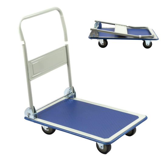 330 lbs Foldable Platform Truck Dolly with Swivel Wheels, Heavy Duty Moving Platform Hand Truck, 28 x 18 x 33.8 inches (PH150PVC)