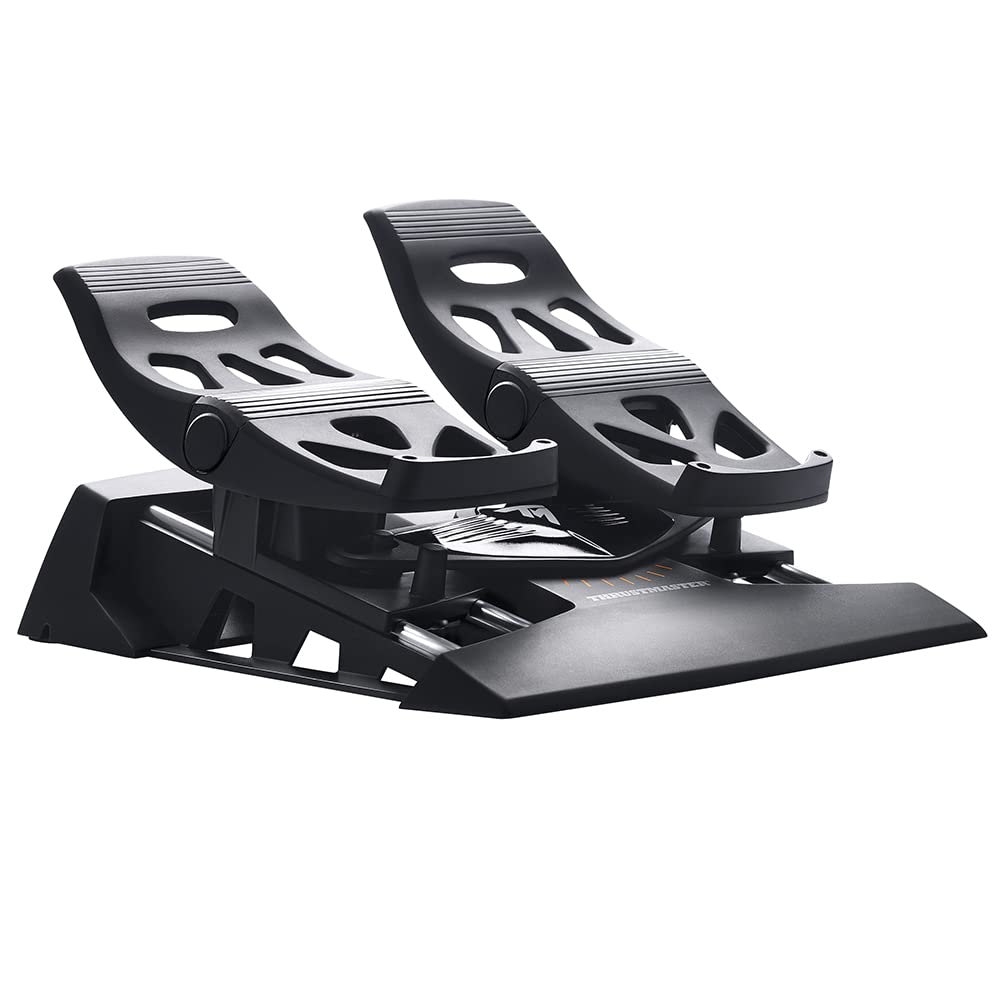 Thrustmaster TFRP Precision Flight Sim Rudder Pedals - PS5, XBOX & PC | self-centering axis, long travel, aluminum rails, differential breaking, for all types of flight, adjustable resistance