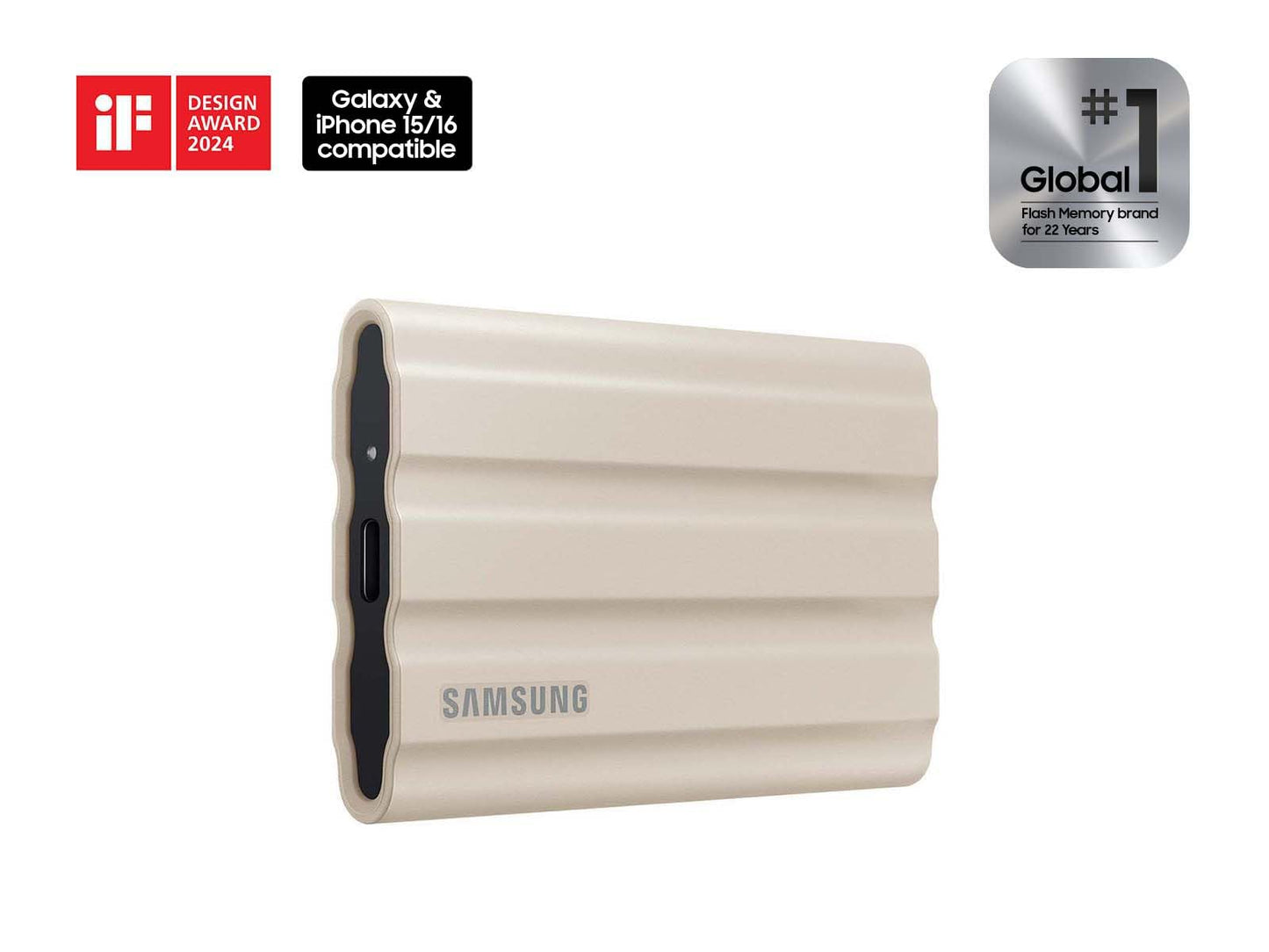 Samsung T7 Shield 2TB, Portable SSD, up-to 1050MB/s, USB 3.2 Gen2, Rugged,IP65 Water & Dust Resistant, for Photographers, Content Creators and Gaming, Extenal Solid State Drive (MU-PE2T0S/AM), Black