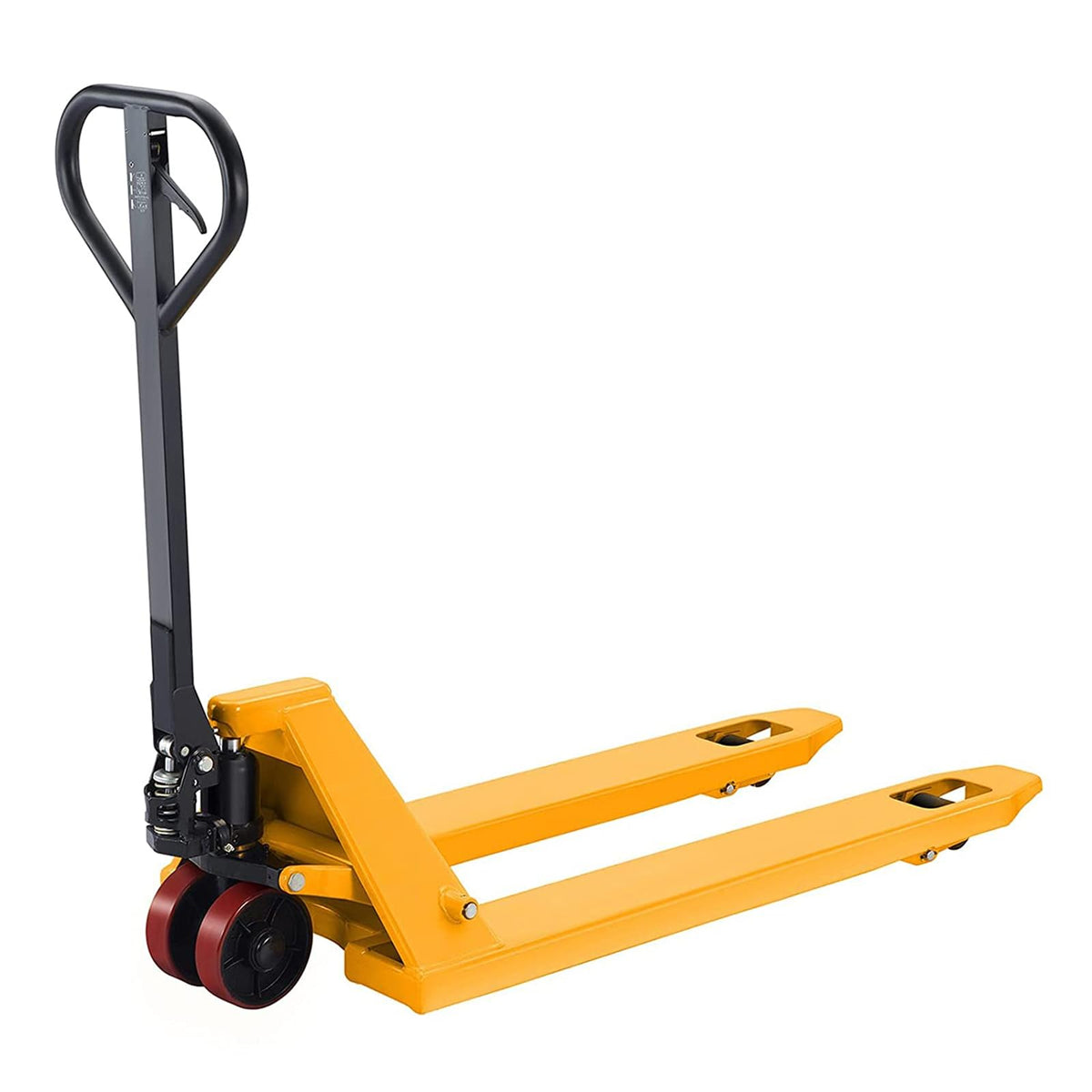 Tory Carrier Pallet Jack Hand Truck Manual Pallet Jacks 6600-Lb. Capacity 27 x 48 Forks Standard Duty, Rubber Handle, PU Wheels