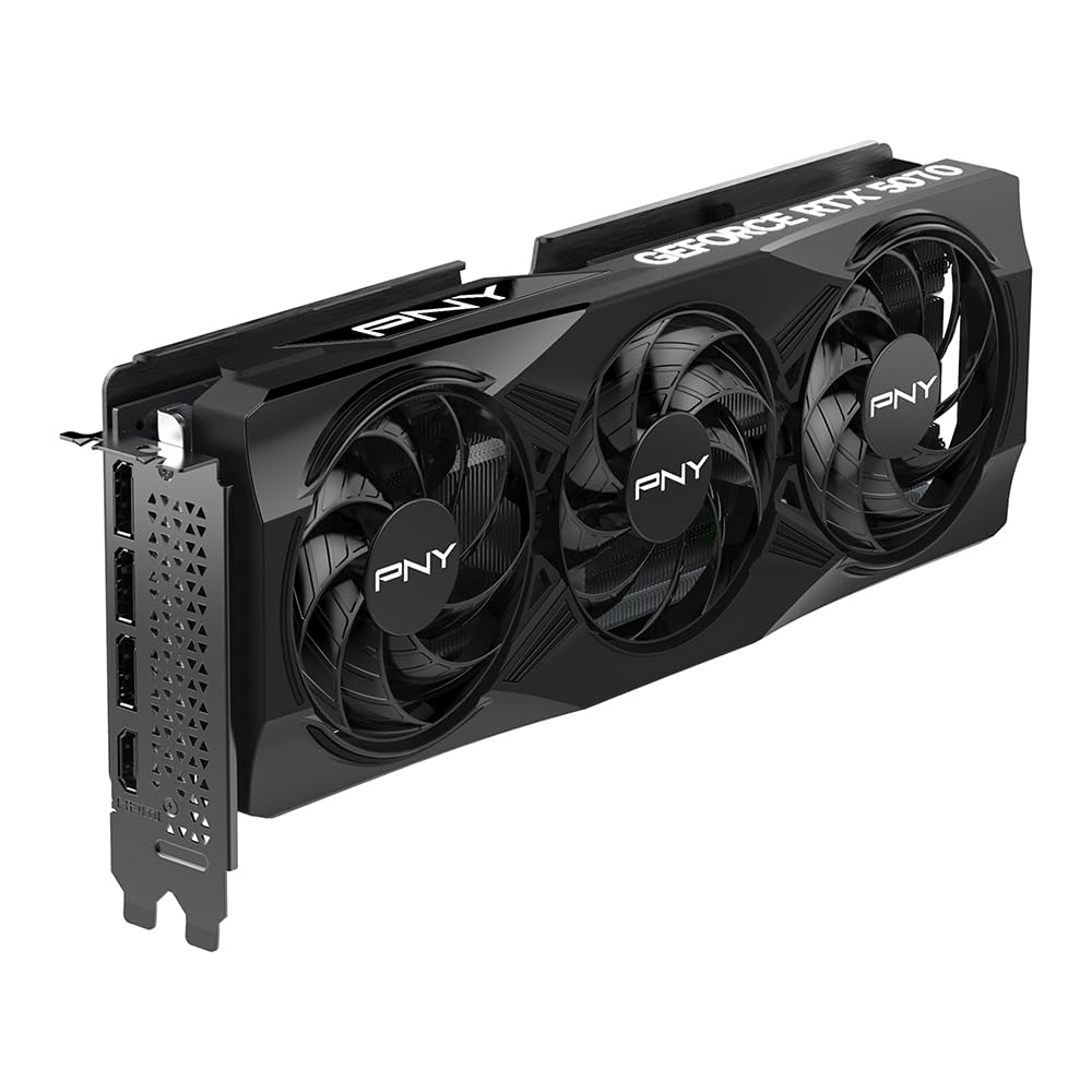 PNY NVIDIA GeForce RTX™ 5070 OC Triple Fan, Graphics Card (12GB GDDR7, 192-bit, Boost Speed: 2587 MHz, SFF-Ready, PCIe® 5.0, HDMI®/DP 2.1, 2.4-Slot, Blackwell Architecture, DLSS 4)