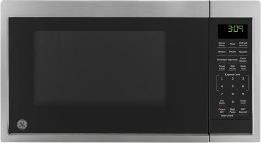 Smart Countertop Microwave Oven, Scan-to-Cook Technology, 0.9 Cubic Feet Capacity, 900 Watts, Child-Lock Technology, Smart Home & Kitchen Essentials, Stainless Steel