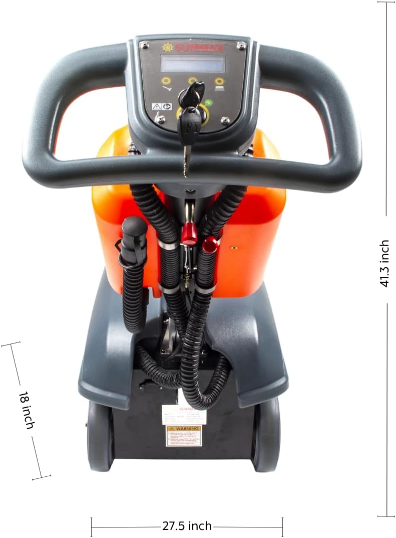 14" Commercial Compact Floor Scrubber Dryer Machine, 14500 sqft/h, 4-Gal Sewage Tank, 3.5 Hour Fast Charging Efficient Cleaning for Hard Floors | RT15+