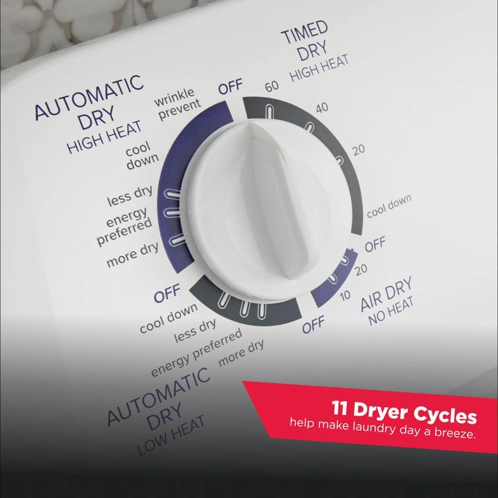 AMANA NED4655EW 6.5 cu. ft. Front Load Electric Dryer with 11 Drying Cycles, White