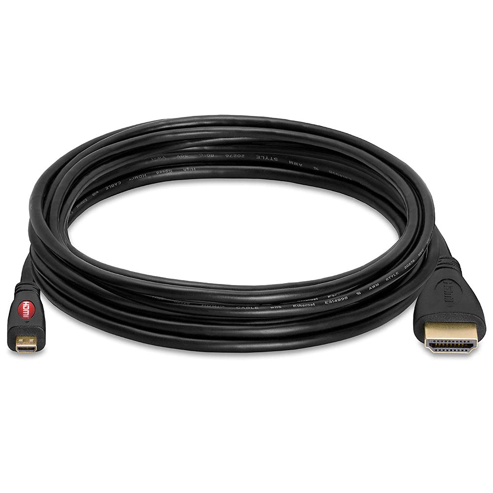 Cmple - Micro HDMI to HDMI Cable 3ft, Micro HDMI Cable Male to Male 4k Camera HDMI Cables for Capture Card, Video Camera, Action Camera, Pocket Camera - Black