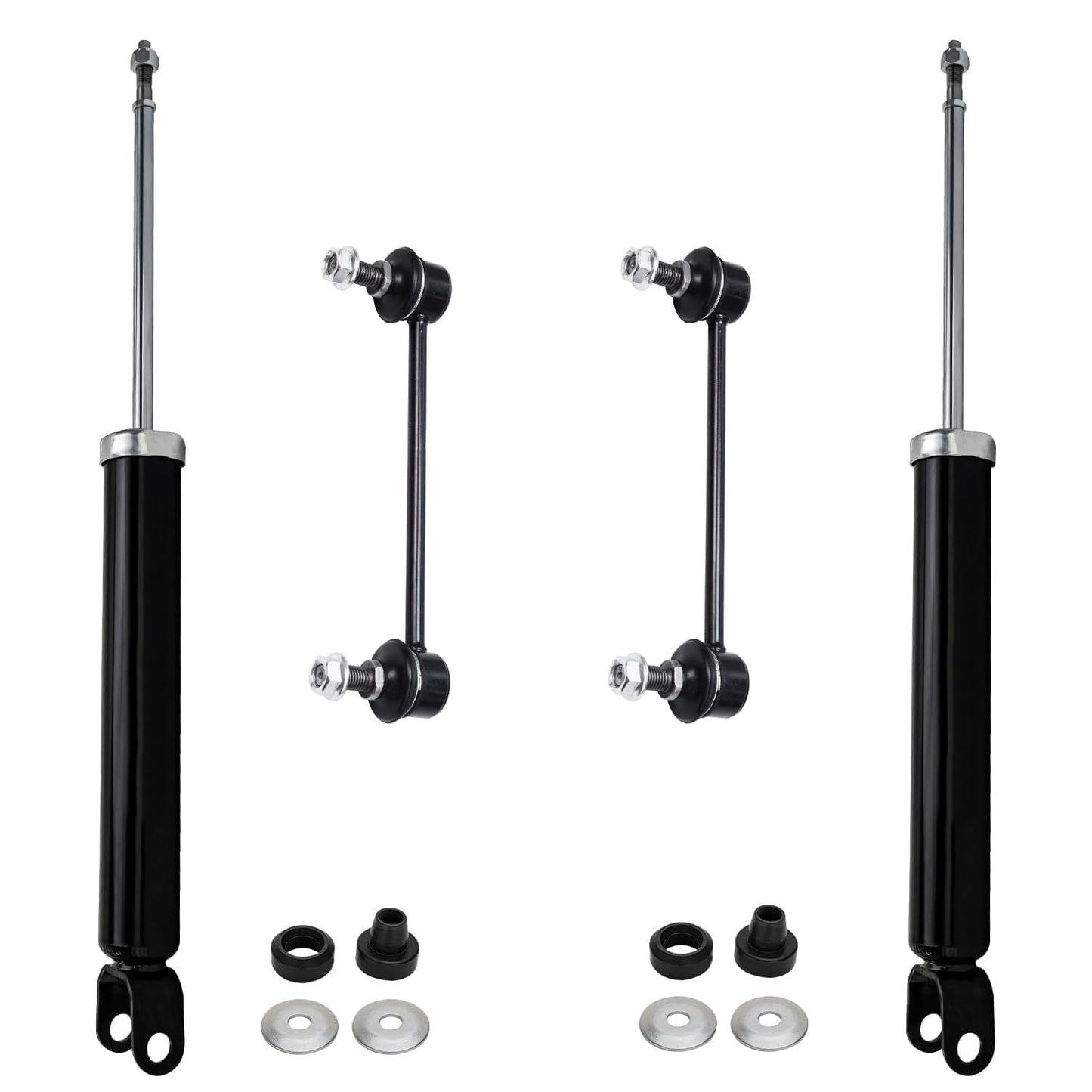 Detroit Axle - Rear Shock Absorbers for 2007-2024 Chevrolet Silverado 1500 | GMC Sierra 1500, 2pc Rear Shock Absorbers Assembly Pair Replacement