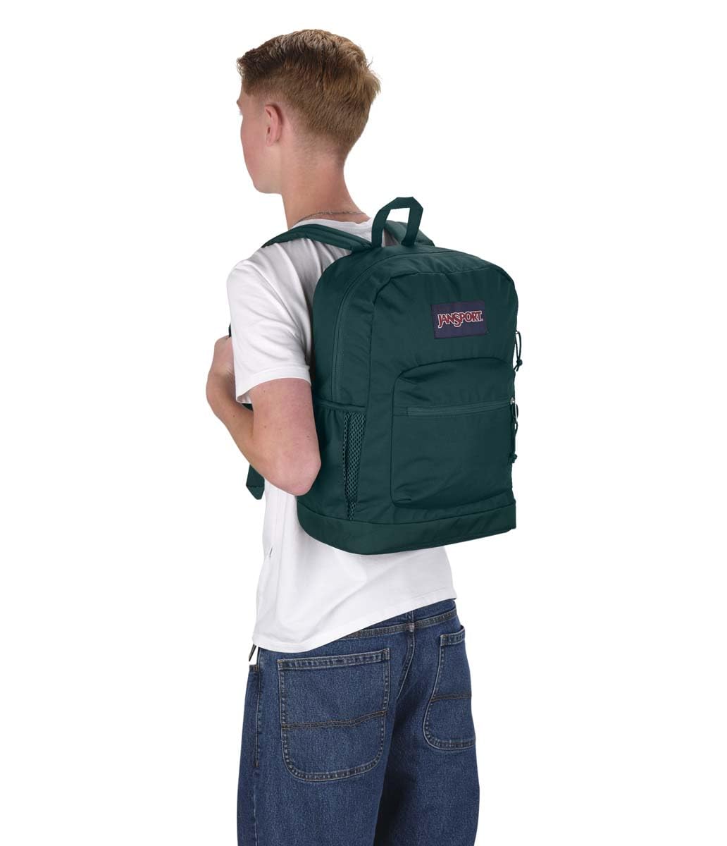 JanSport Cross Town Plus Backpack - Large Main Compartment, Side Water Bottle Pocket, 15-Inch Padded Laptop Sleeve - Black