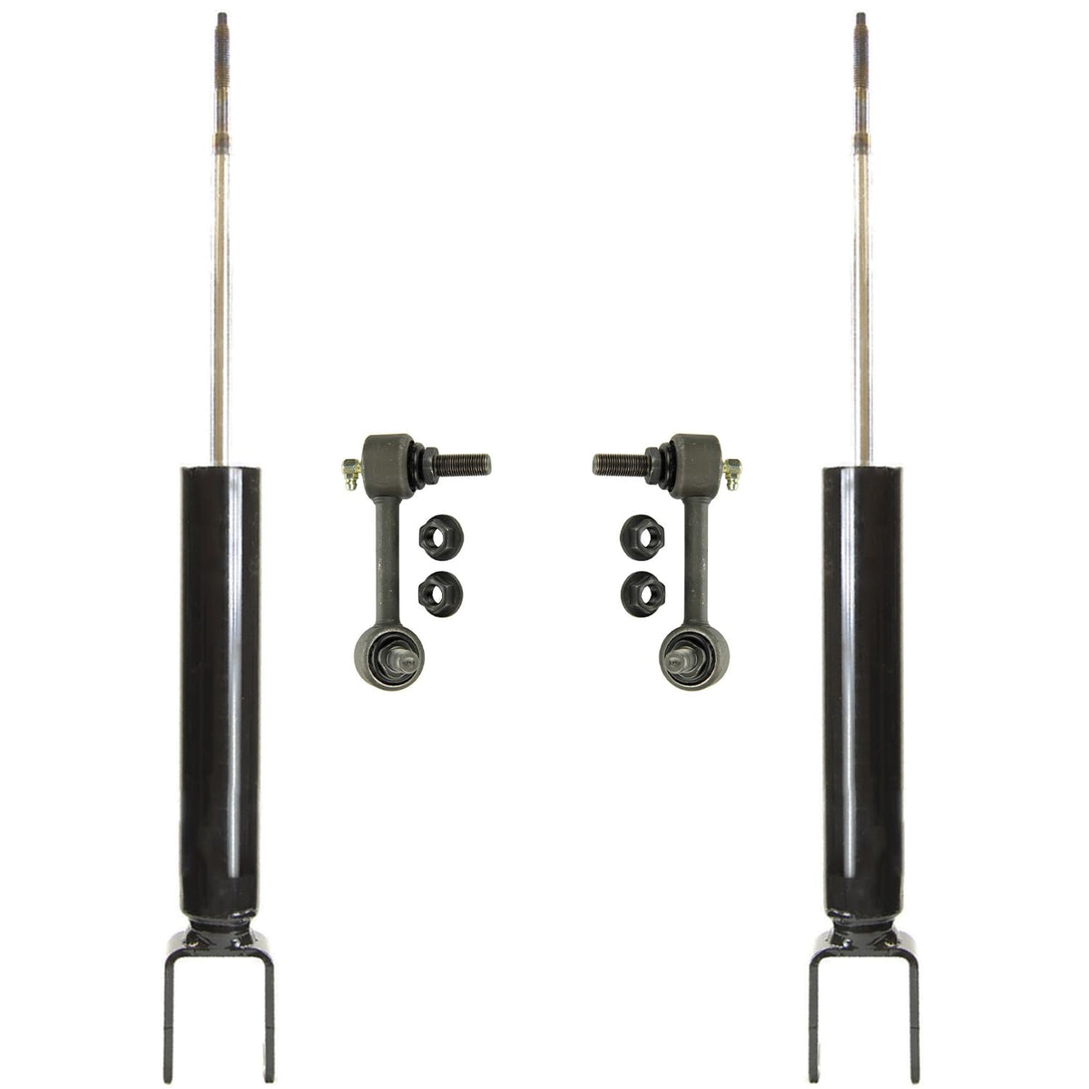 Detroit Axle - Rear Shock Absorbers for 2007-2024 Chevrolet Silverado 1500 | GMC Sierra 1500, 2pc Rear Shock Absorbers Assembly Pair Replacement