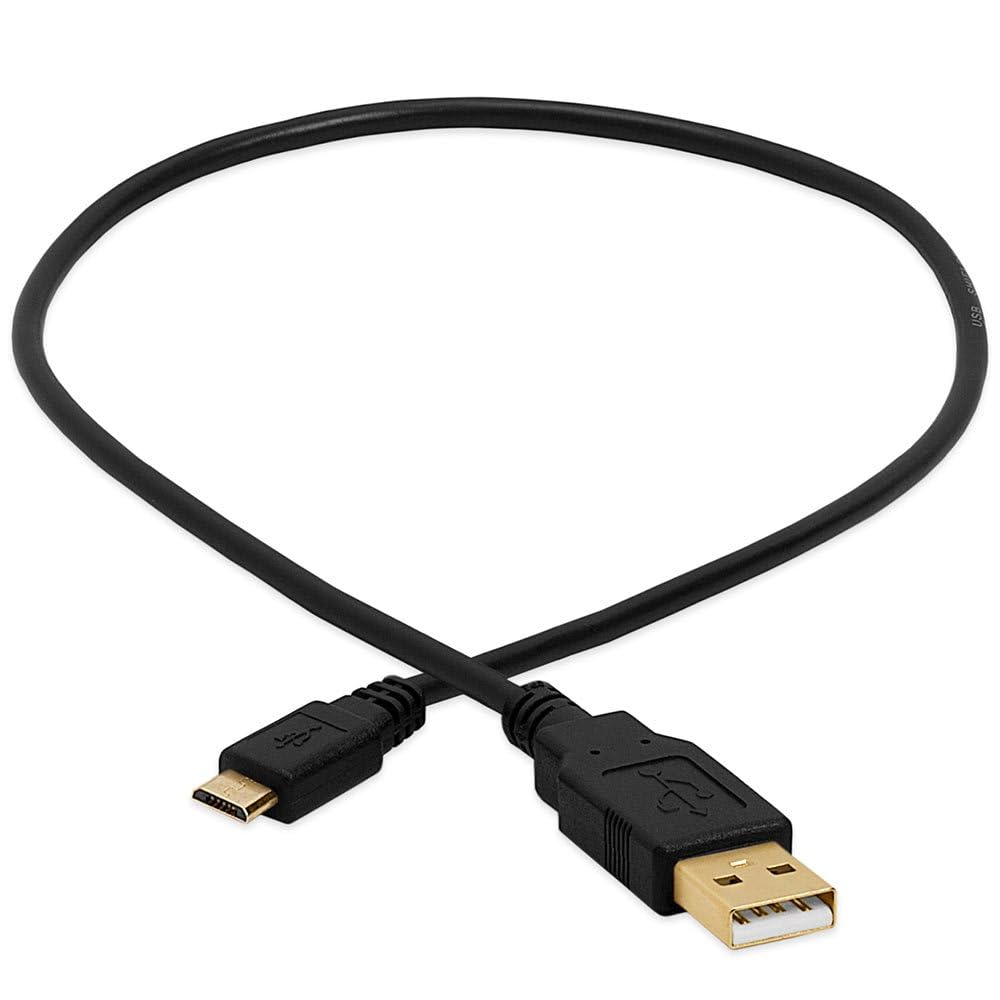 Cmple - Micro USB Cable 6ft Male to Male Micro USB Charging Cable Data Sync USB to USB Cable for Android Phone, Laptop, PC, Tablet, Car GPS, Power Bank - Black