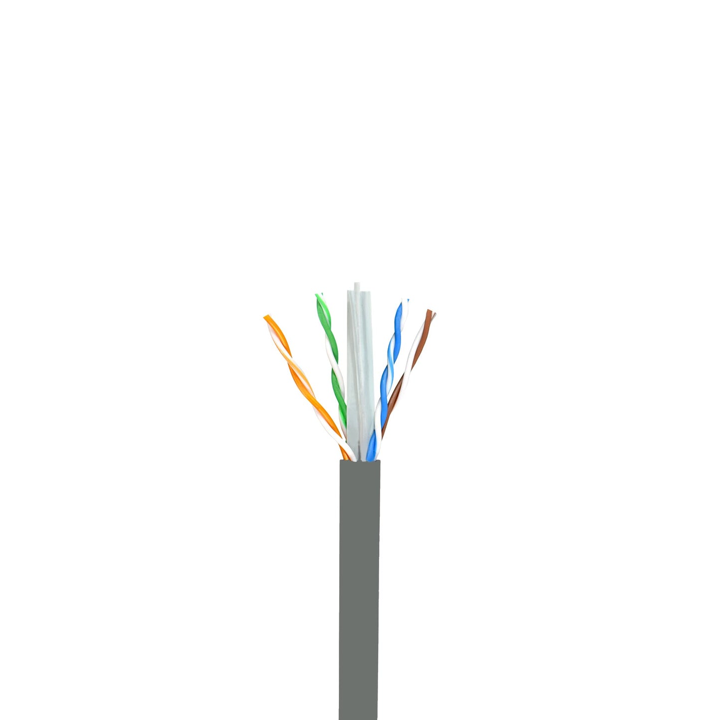 Elite Cat6 CMR Riser (CAT6e) Ethernet Cable 1000ft, 24AWG, Solid Bare Copper Wire, 600MHz, w/Spline(Noise Reducing Cross Separator), UL Certified, Bulk LAN Cable - Orange