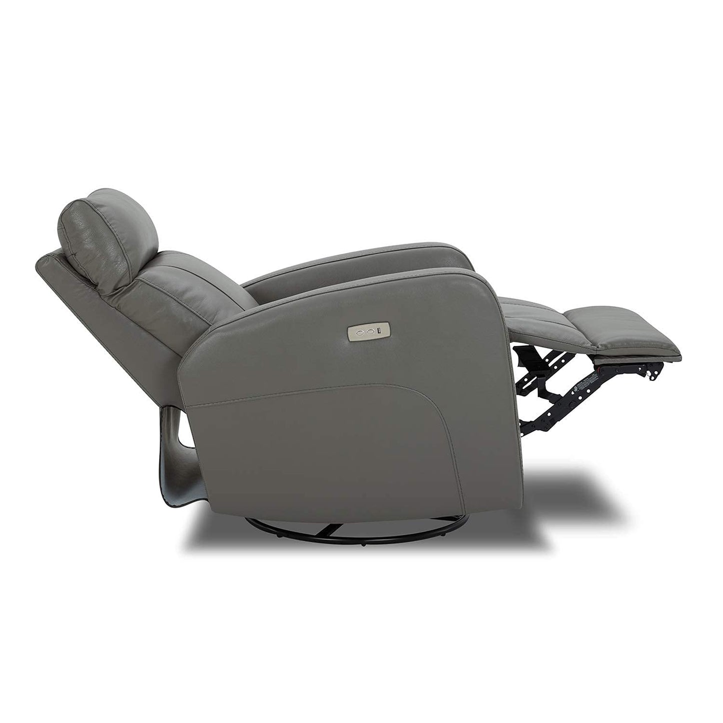 CHITA Genuine Leather Power Recliner Chair for Adults, FSC Certified Electric Nursery Swivel Glider for Living Room, Camel Brown