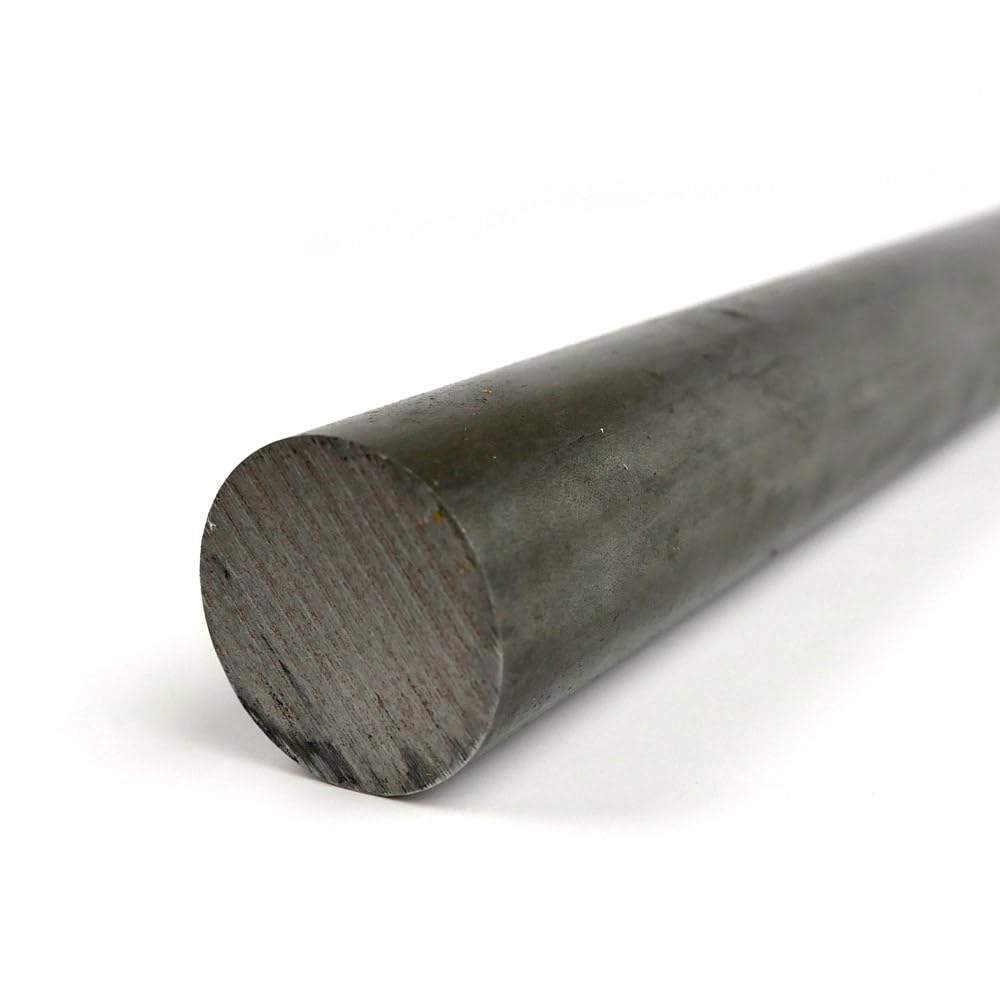 12L14 Steel Round Bar, Unpolished (Mill) Finish, Cold Drawn, ASTM A108, 1" Diameter, 36" Length, OnlineMetals
