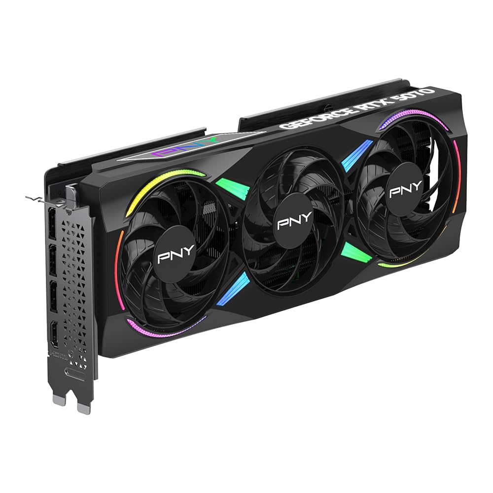 PNY NVIDIA GeForce RTX™ 5070 OC Triple Fan, Graphics Card (12GB GDDR7, 192-bit, Boost Speed: 2587 MHz, SFF-Ready, PCIe® 5.0, HDMI®/DP 2.1, 2.4-Slot, Blackwell Architecture, DLSS 4)
