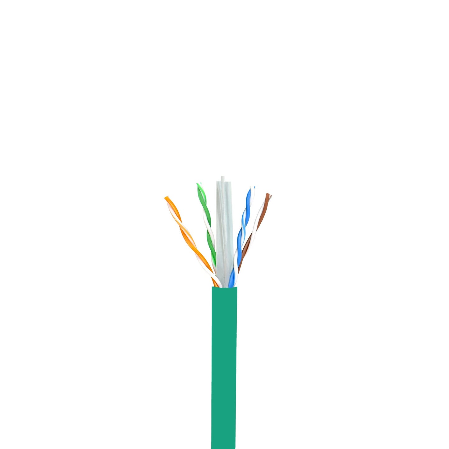 Elite Cat6 CMR Riser (CAT6e) Ethernet Cable 1000ft, 24AWG, Solid Bare Copper Wire, 600MHz, w/Spline(Noise Reducing Cross Separator), UL Certified, Bulk LAN Cable - Orange