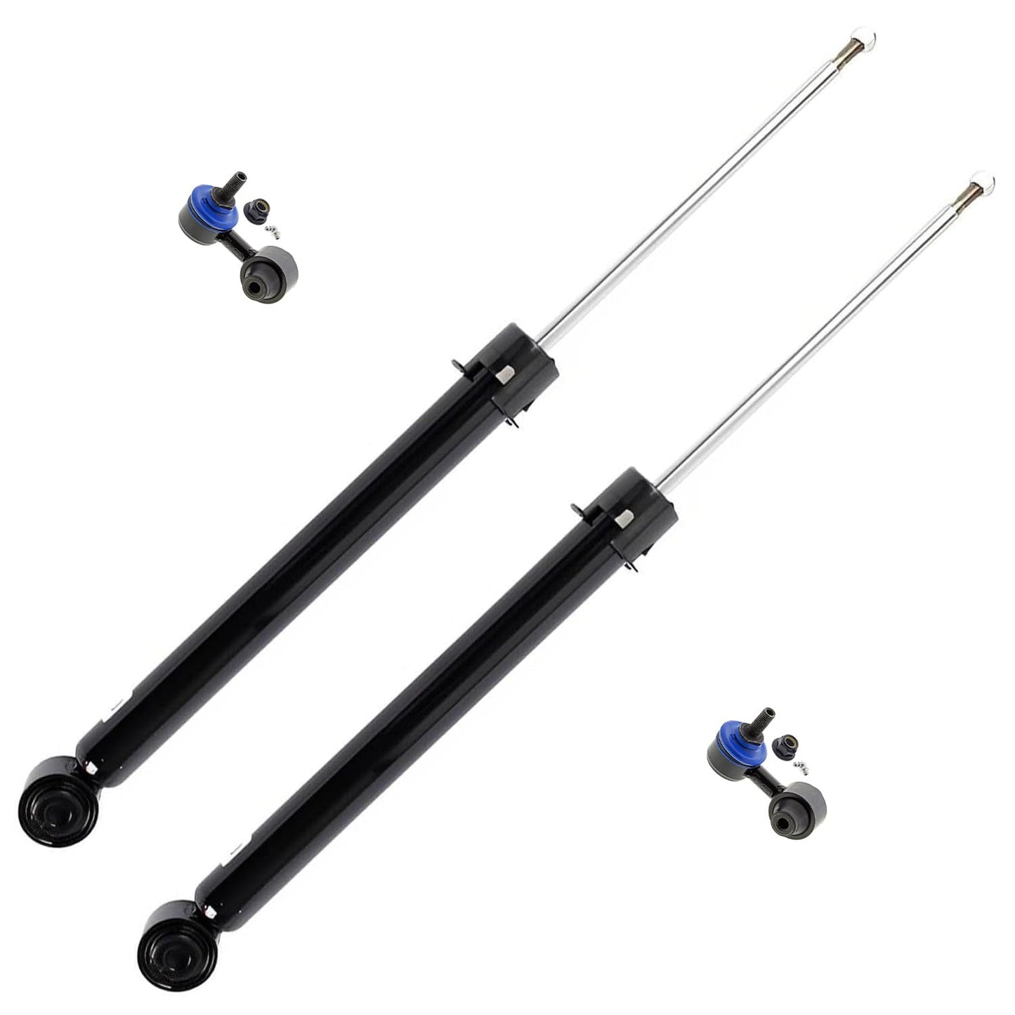 Detroit Axle - Rear Shock Absorbers for 2007-2024 Chevrolet Silverado 1500 | GMC Sierra 1500, 2pc Rear Shock Absorbers Assembly Pair Replacement