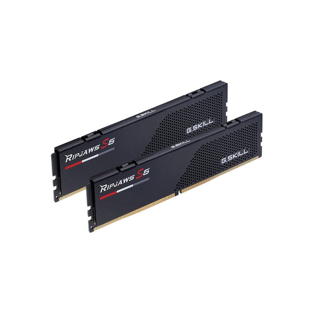 G.SKILL Ripjaws S5 Series DDR5 RAM (Intel XMP 3.0 & AMD Expo) 32GB (2x16GB) 6000MT/s CL36-36-36-96 1.35V Desktop Computer Memory U-DIMM - Matte Black (F5-6000J3636F16GX2-RS5K)