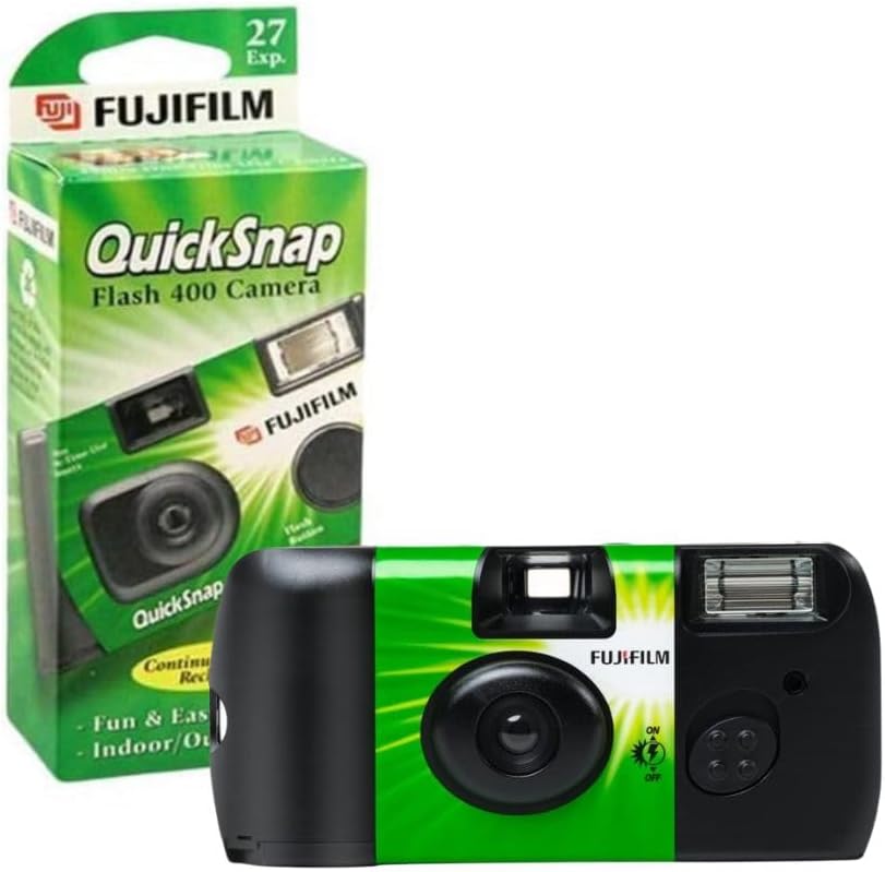 Fujifilm QuickSnap Flash 400 One Time Use 35mm Camera with, 27 Exposures, 4-Pack