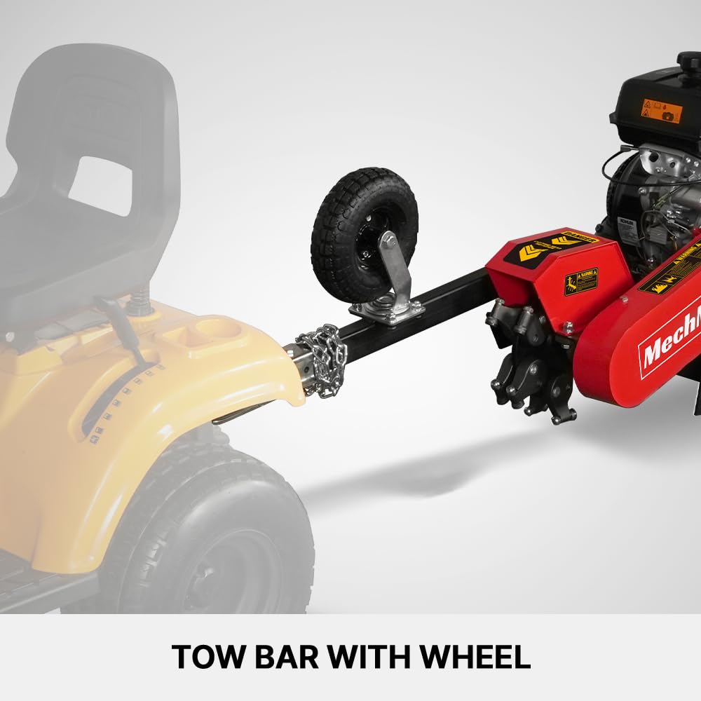 MechMaxx Stump Grinder With Support Leg, DUCAR 420cc 15HP Gas Engine
