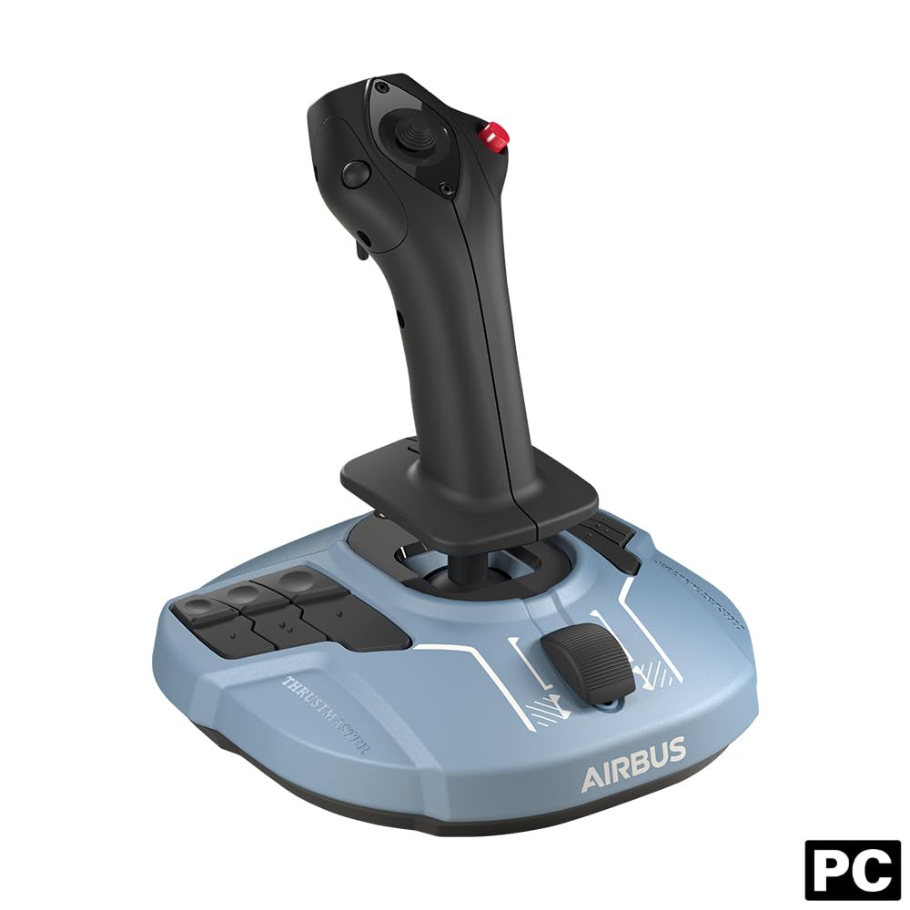 Thrustmaster TCA Sidestick Airbus Edition Flight Sim Joystick - PC | A320 1:1 replica, drift-free magnetic sensor, 17 mappable action buttons, built-in throttle, thrust reverser, Hall sensor