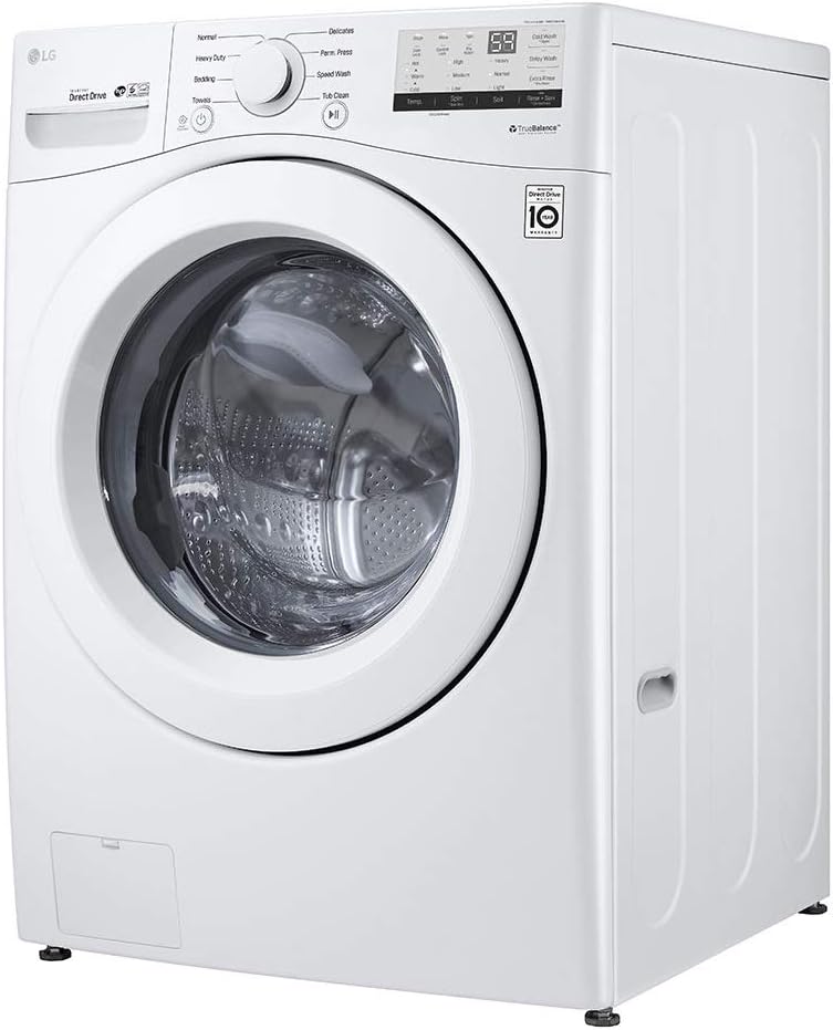 LG WM3400CW 4.5 cu ft Front-Load Washer – High-Efficiency, LoDecibel™ Quiet Operation, 6Motion™ Technology, White