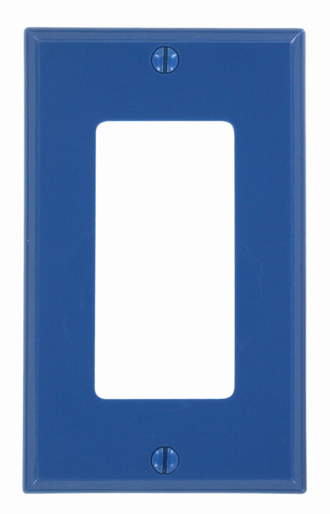 Leviton 1-Gang Decora/GFCI Device Wallplate, Standard Size, Thermoplastic Nylon, Device Mount, 80401-NGY, Gray