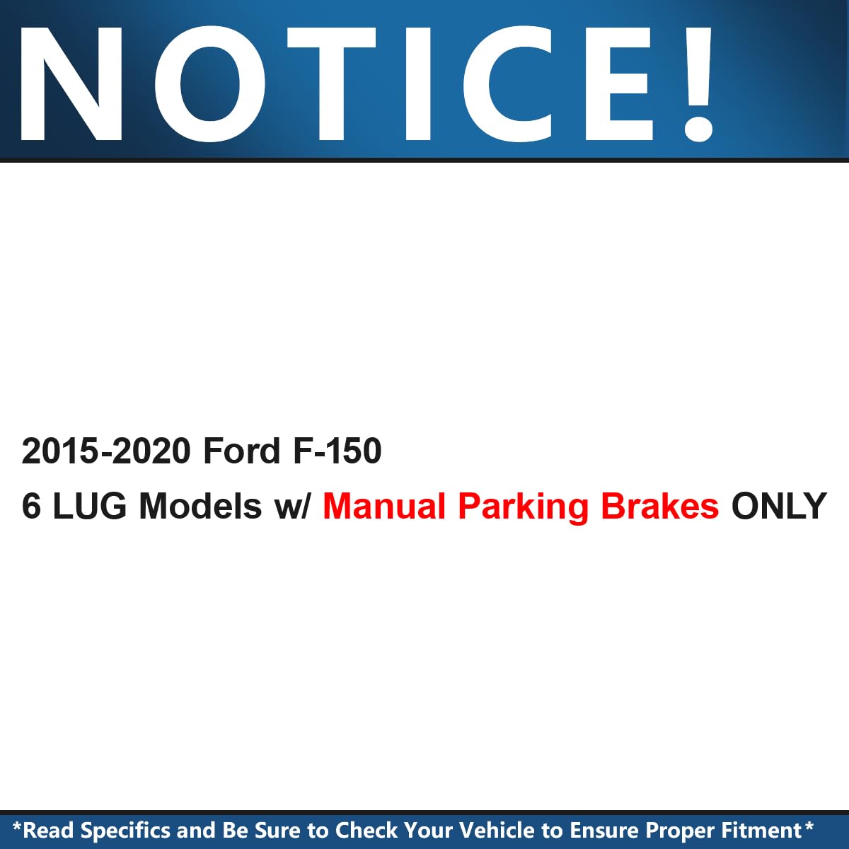 Detroit Axle - Rear Brake Kit for 2012 2013 2014 2015 2016 2017 2018 2019 2020 Ford F-150 [w/Manual Parking Brake] Disc Brake Rotors Ceramic Brakes Pads: 13.70" inch Rotor