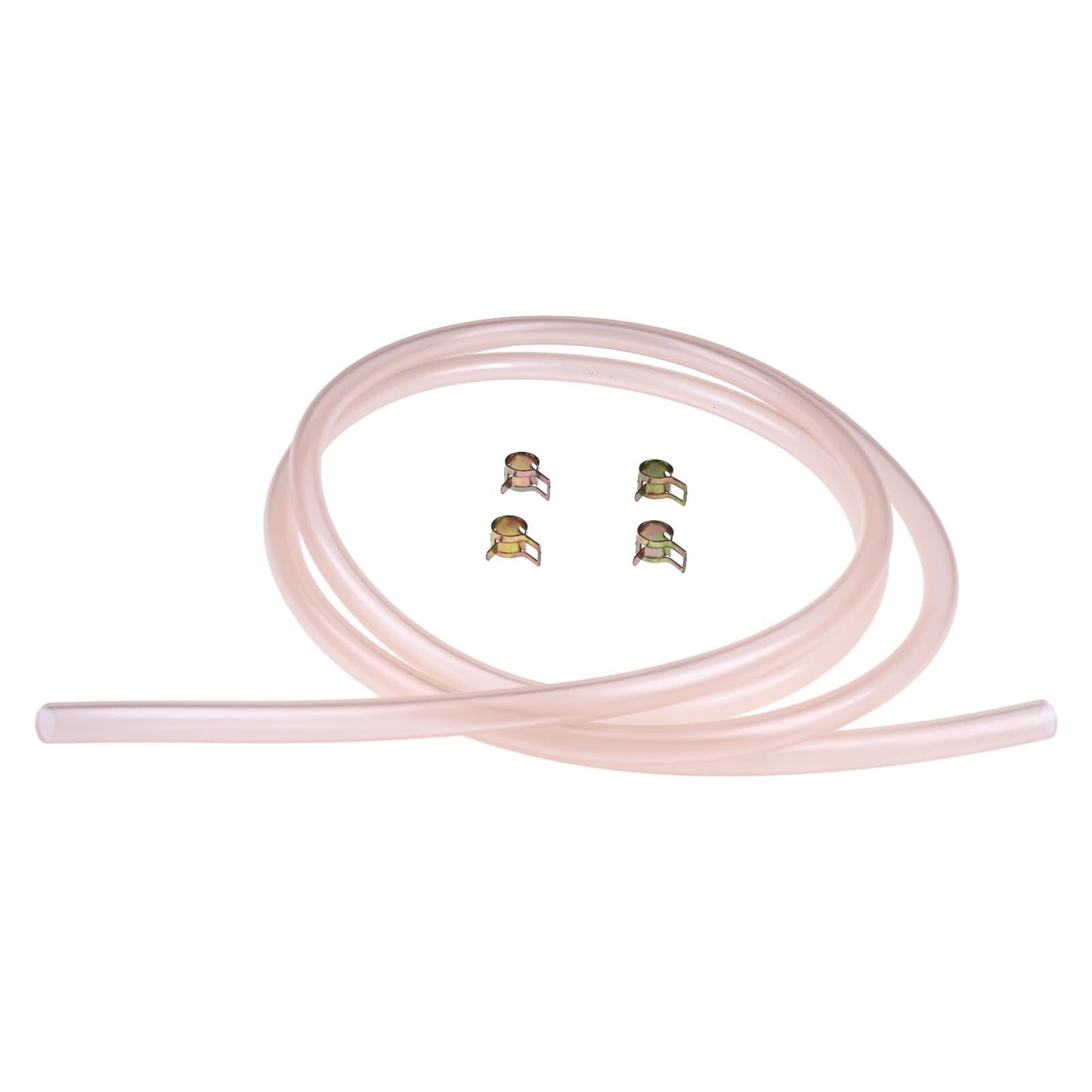 7' Long 1/4'' ID 3/8'' OD Blue Fuel Line Kit with Clamps Compatible with Small Gas Diesel Powersports Generators Engines Snowmobile Dirt Bike Quad Motorcycle Go Kart Golf Cart