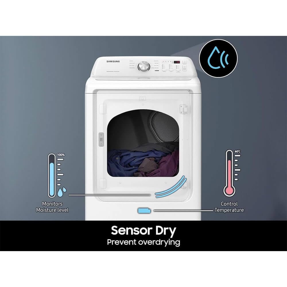 Samsung Smart 4.7 Cu Ft Top Load Washer & 7.4 Cu Ft Electric Dryer, Sensor Stops Overdrying, Low Vibration Quiet Wash, WaterJet w/Power Cords, Hoses, Vent Duct, 1 Year CPS Protection Bundle (Black)
