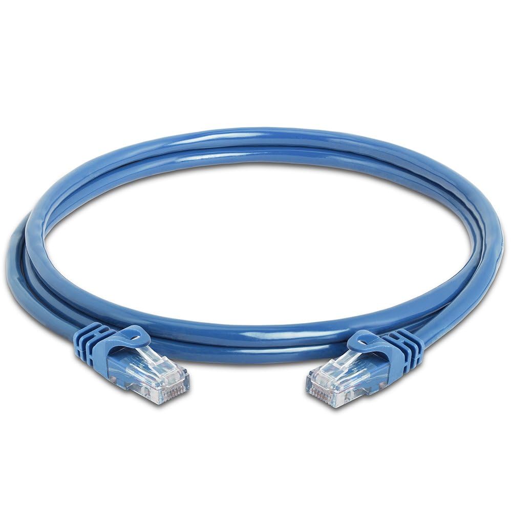 Cmple - RJ45 Cat-6 Ethernet Patch Internet Cable, High Speed Cat6 Network Cable 10 Gigabit, Cat 6 Ethernet LAN Cord with Gold Plated RJ45 Connectors - 5 Feet Yellow