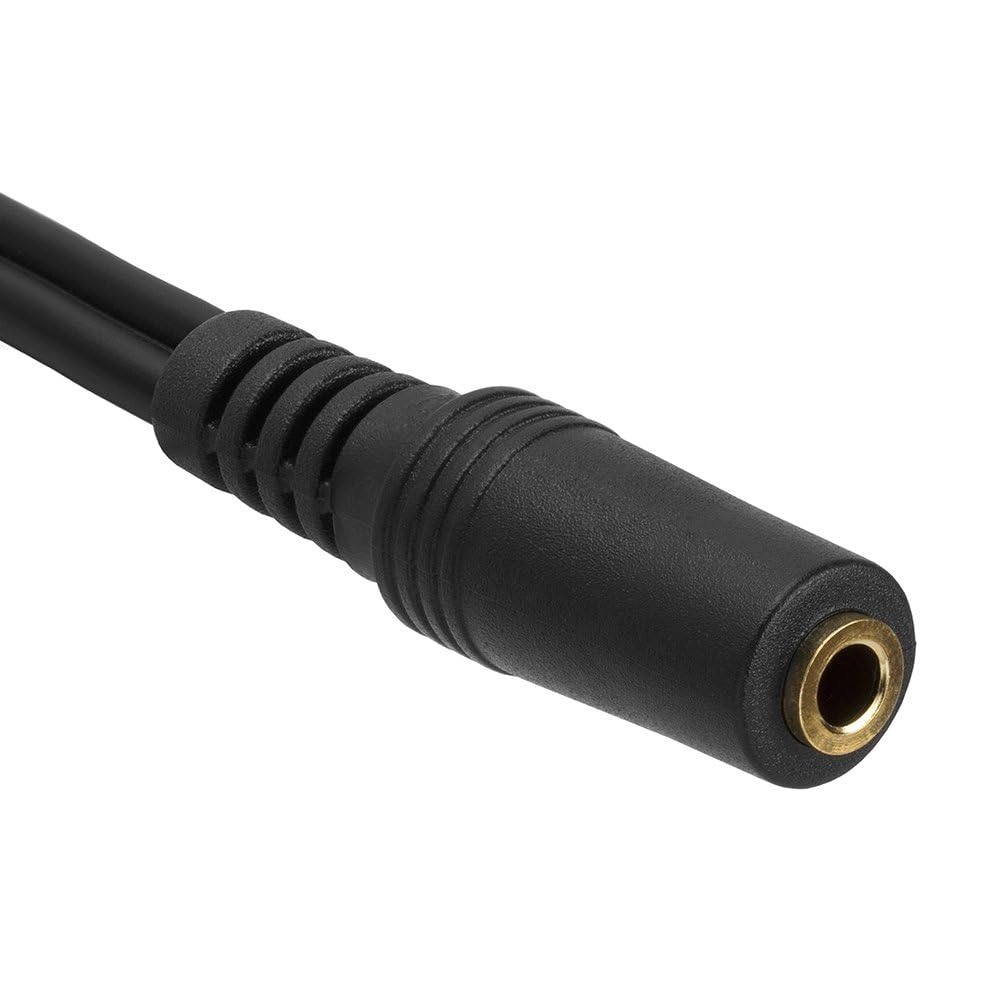 Cmple - 2 RCA Male to 1 RCA Female Stereo Audio Y-Cable, 2 RCA Plugs to 1 x RCA Jack Y-Adapter Subwoofer Cable, Gold Pla