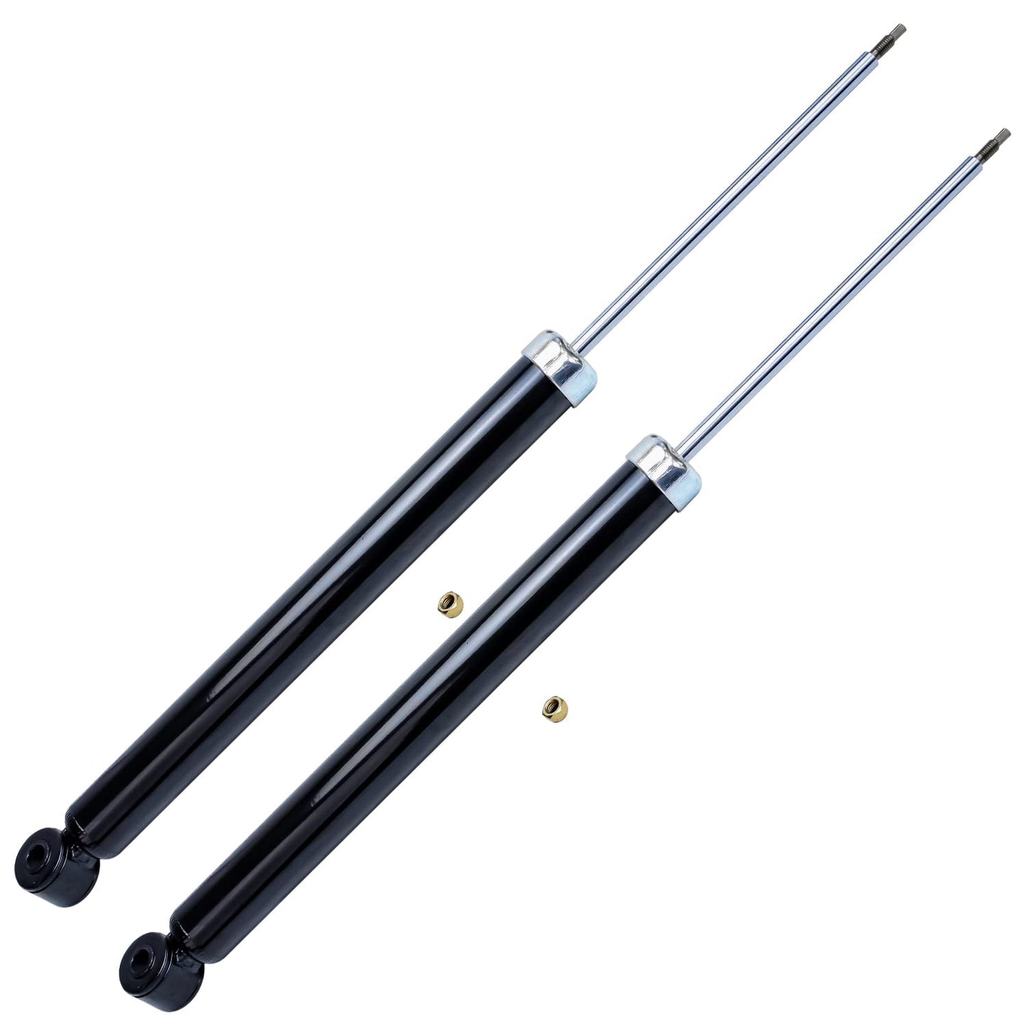 Detroit Axle - Front and Rear Shock Absorbers for 2007-2017 Jeep Wrangler, 2018 Wrangler JK 4 Complete Shock Absorber Assembly 2008 2009 2010 2011 2012 2013 2014 2015 2016 Replacement