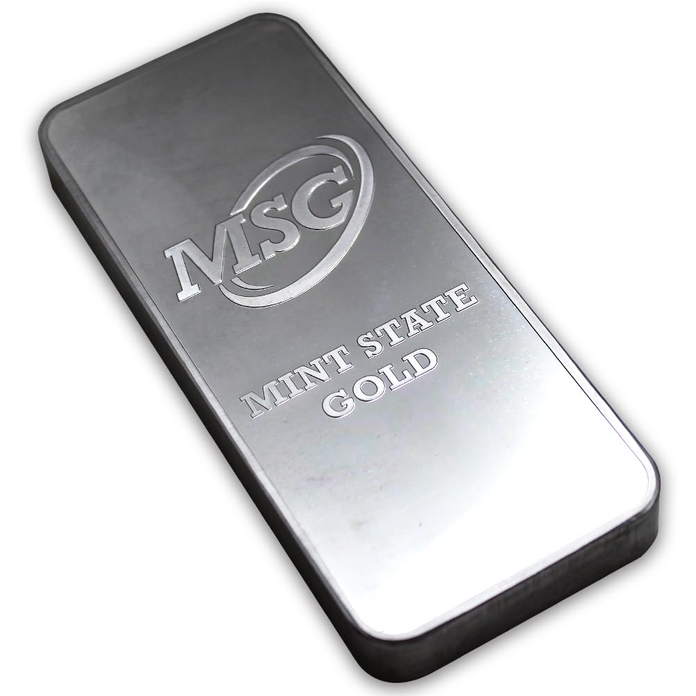 1 Pound Copper Bar Ingot Paperweight - 999 Pure Chemistry Element Design with Certificate of Authenticity by Mint State Gold