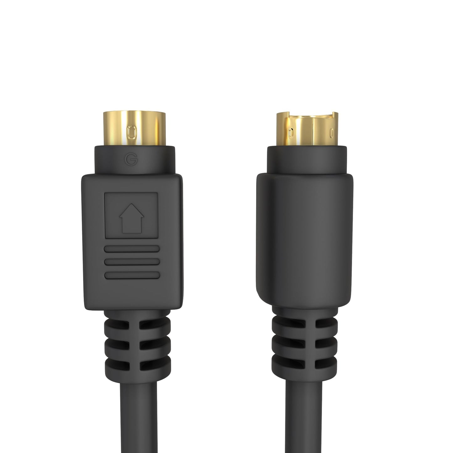 Cmple - S Video Cable 25 ft SVHS 4-PIN Video Cable Mini Din S-Video Cord for Home Theater, Camcorder, DSS Receiver, DVD Player- Black