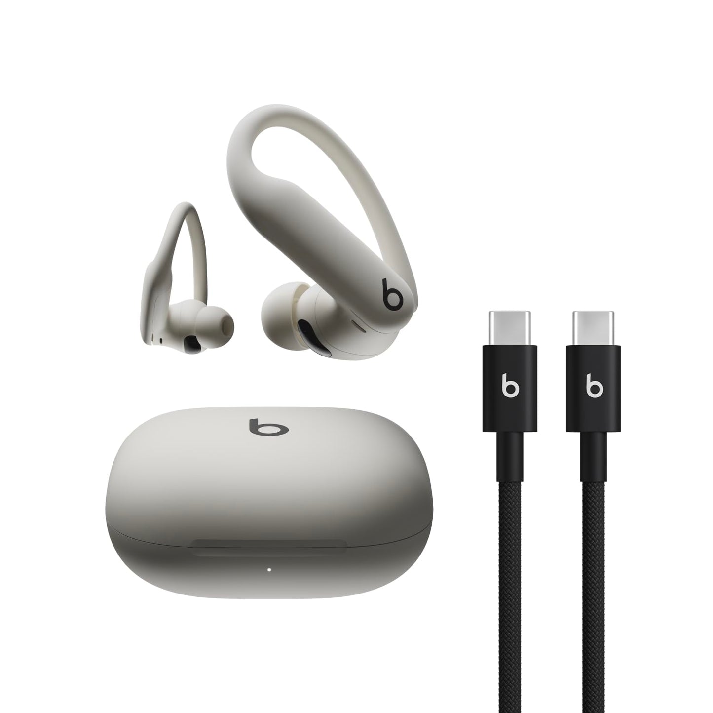 Beats Powerbeats Pro 2 - Wireless Noise Cancelling Workout Earbuds with Secure- Fit Earhooks, Up to 45-Hour Battery with Charging Case, Sweat & Water Resistant, Heart Rate Monitoring - Jet Black