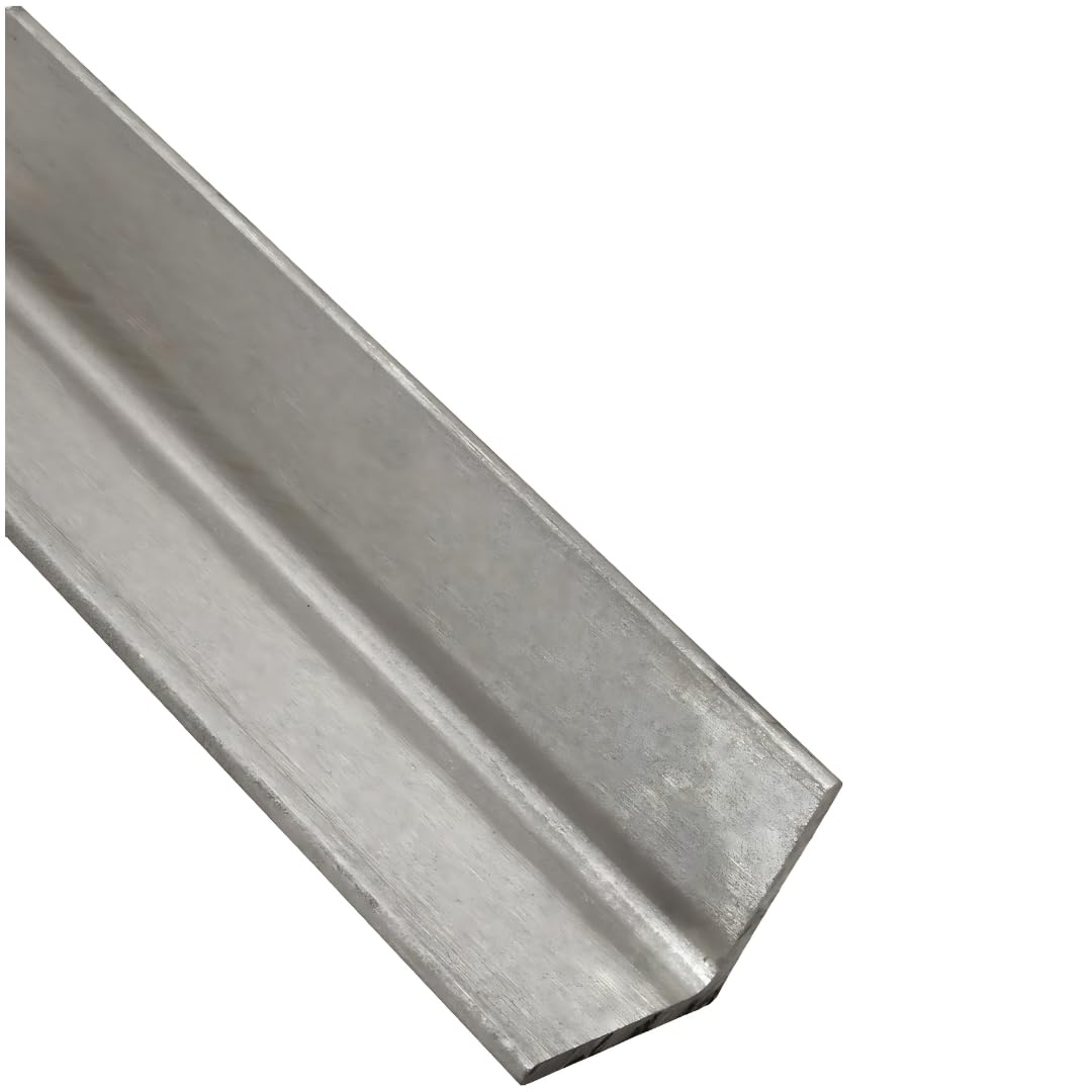 304 Stainless Steel Angle, Unpolished (Mill) Finish, Annealed, ASTM A276, Equal Leg Length, Rounded Corners, 3/4" Leg Lengths, 1/8" Wall Thickness, 36" Length, OnlineMetals