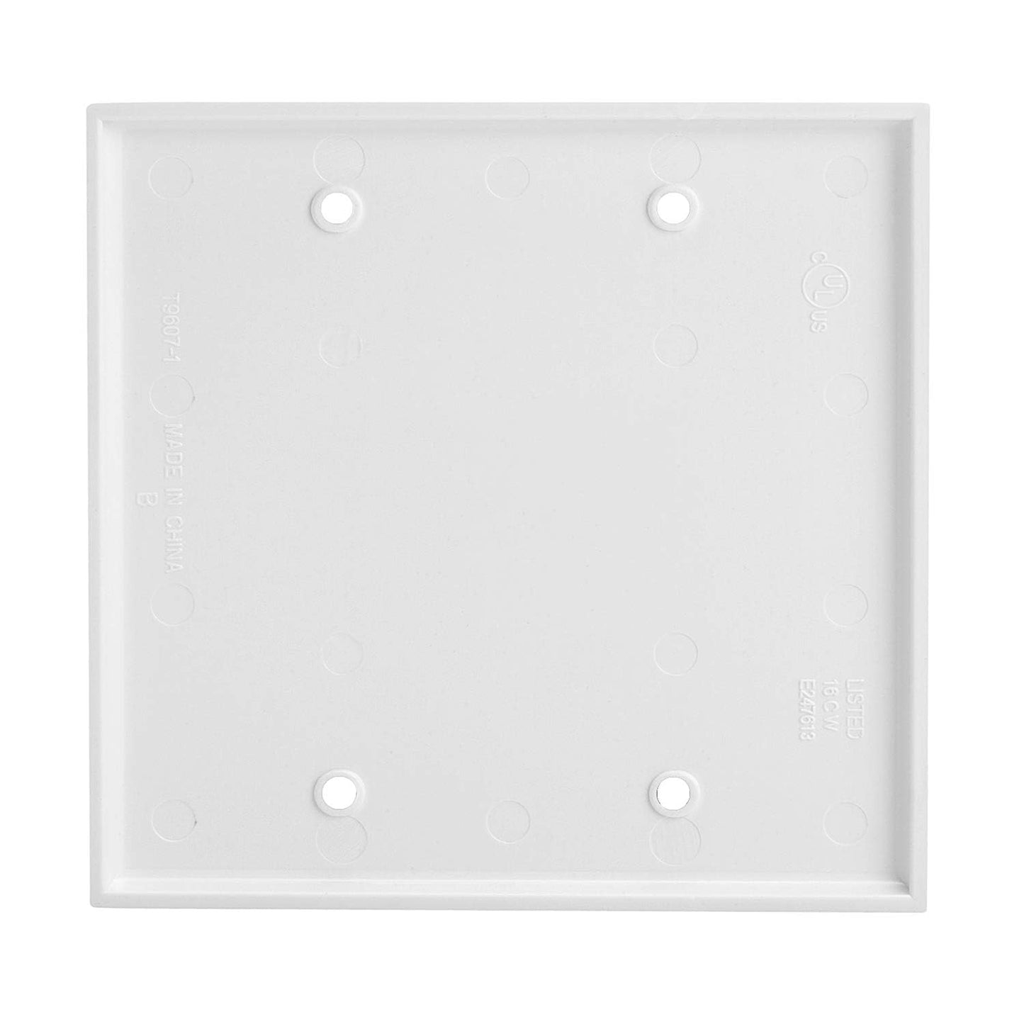 Cmple - 3 Port Keystone Wall Plate Single-Gang Wall Plate with Standard Size Keystone Jack Insert - White