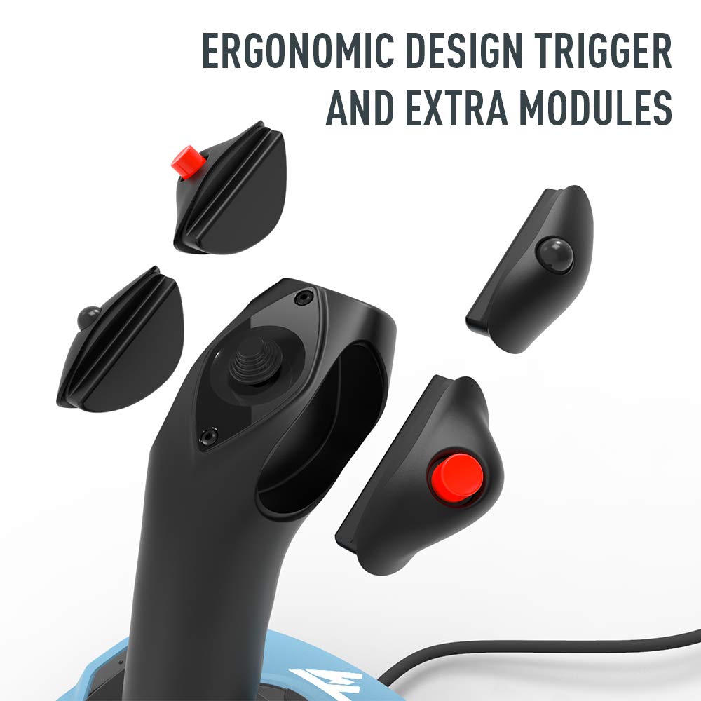 Thrustmaster TCA Sidestick Airbus Edition Flight Sim Joystick - PC | A320 1:1 replica, drift-free magnetic sensor, 17 mappable action buttons, built-in throttle, thrust reverser, Hall sensor