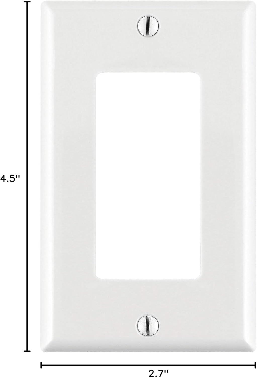 Cmple - Decorator Wall Plate Insert 1-Gang Decorative Single Gang Faceplate Standard Jack Wall Plate Keystone - 3-Port