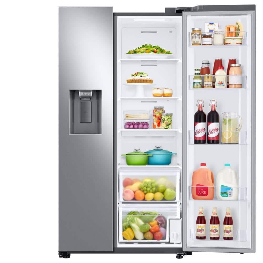 Samsung 27.4 cu. ft. Large Capacity Side-By-Side Refrigerator, Stainless Steel, RS27T5200SR/AA