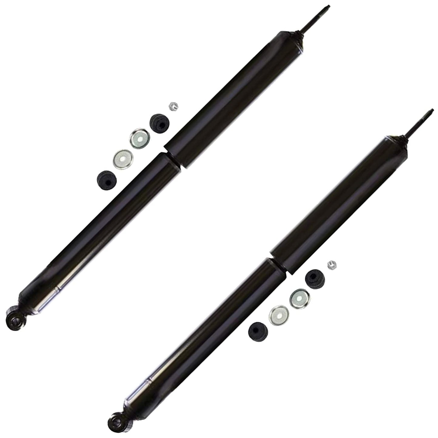 Detroit Axle - Front and Rear Shock Absorbers for 2007-2017 Jeep Wrangler, 2018 Wrangler JK 4 Complete Shock Absorber Assembly 2008 2009 2010 2011 2012 2013 2014 2015 2016 Replacement