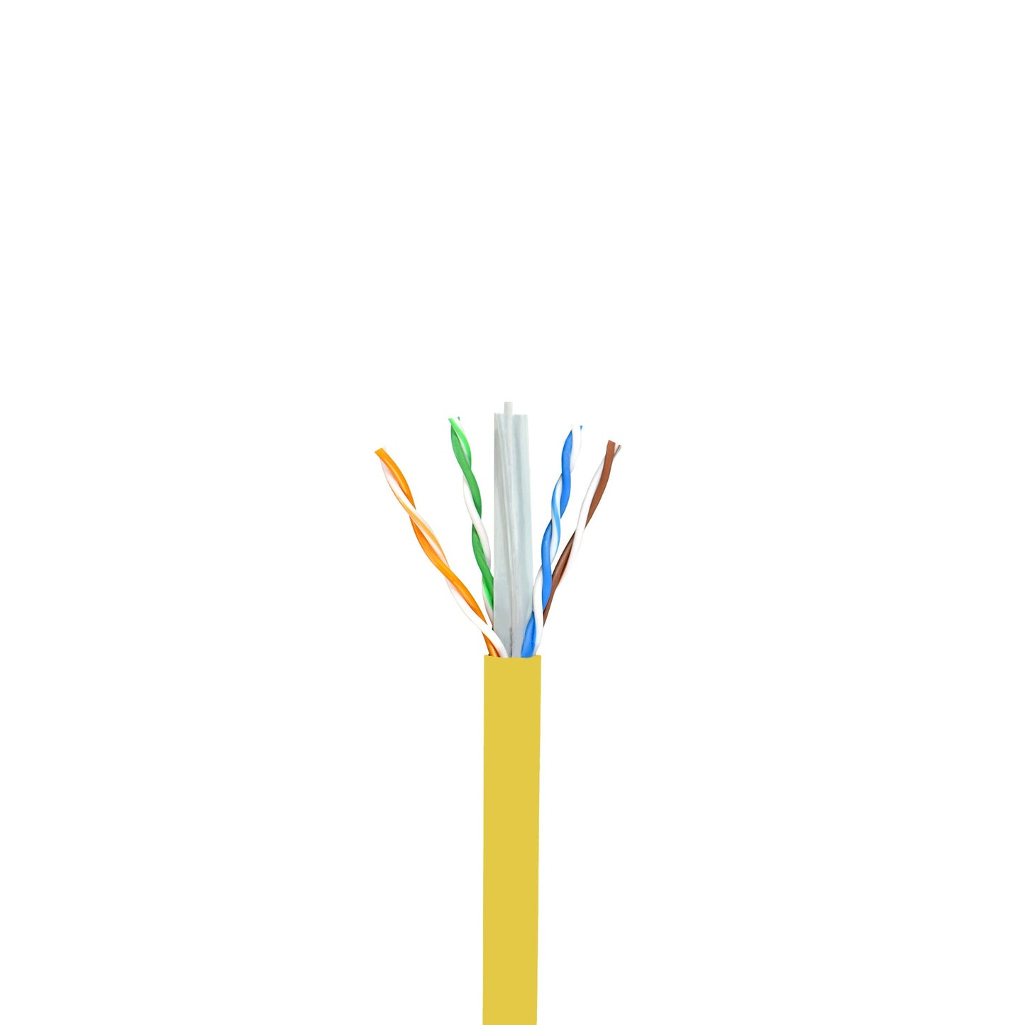 Elite Cat6 CMR Riser (CAT6e) Ethernet Cable 1000ft, 24AWG, Solid Bare Copper Wire, 600MHz, w/Spline(Noise Reducing Cross Separator), UL Certified, Bulk LAN Cable - Orange