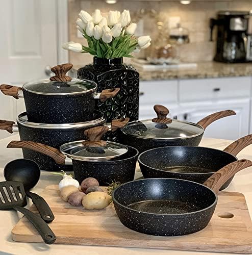 Kitchen Academy Granite Cookware & Matte Stoneware Dinnerware