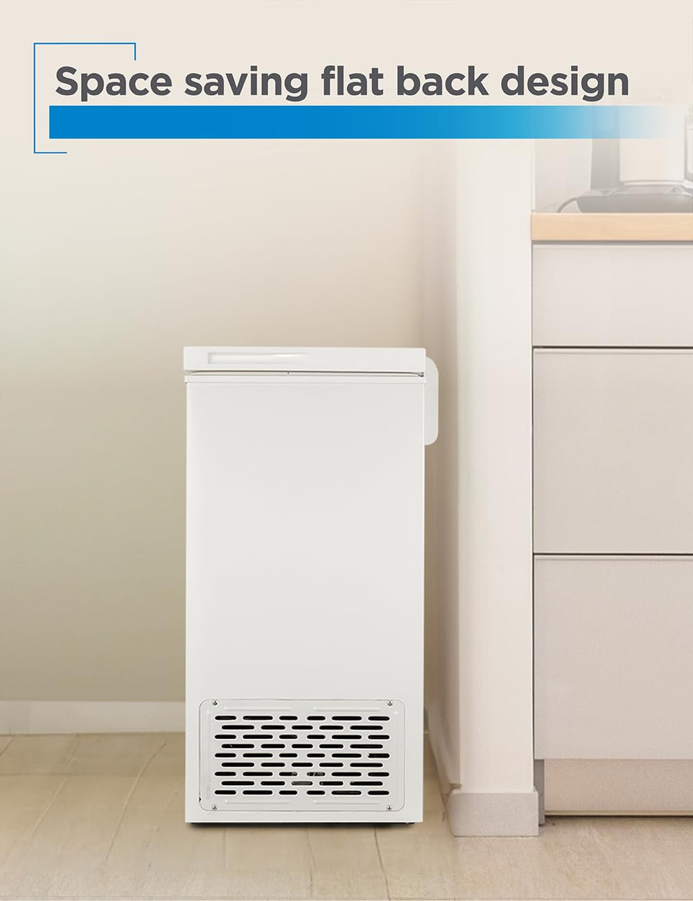 BLACK+DECKER 19.8 Cu. Ft. Chest Freezer, Deep Freezer with Top Opening, Freezer Chest with 2 Removable Storage Baskets, Mechanical Temperature Control, Manual Defrost, R600a Refrigerant,BCF1980E,White