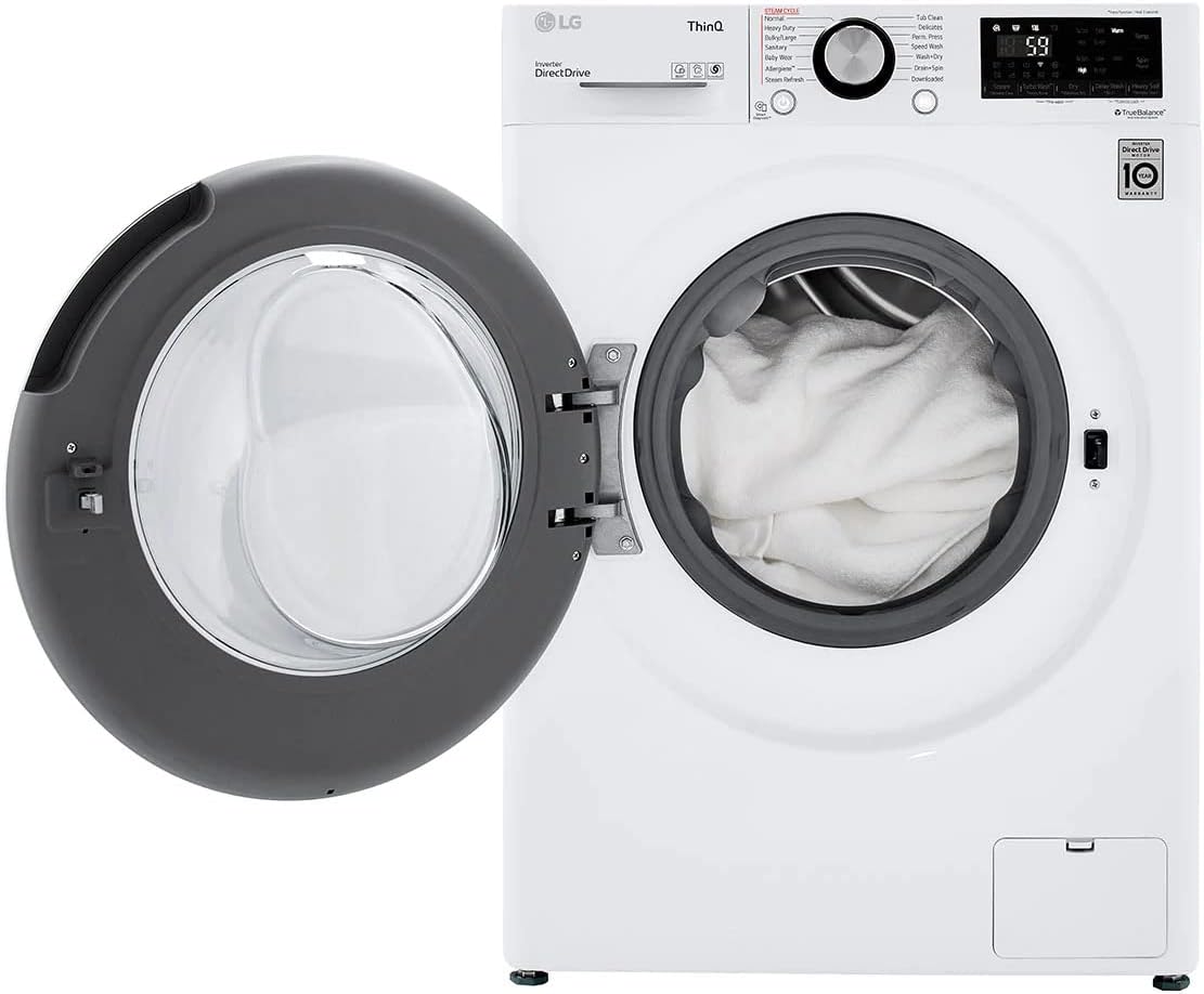 LG WM3555HWA 24 Inch Smart All In One Washer/Dryer with 2.3 cu. ft. Capacity, Wi-Fi Enabled, 14 Wash Cycles, 1400 RPM, Ventless, NeveRust Stainless Steel Drum, Quiet Operation, TrueBalance
