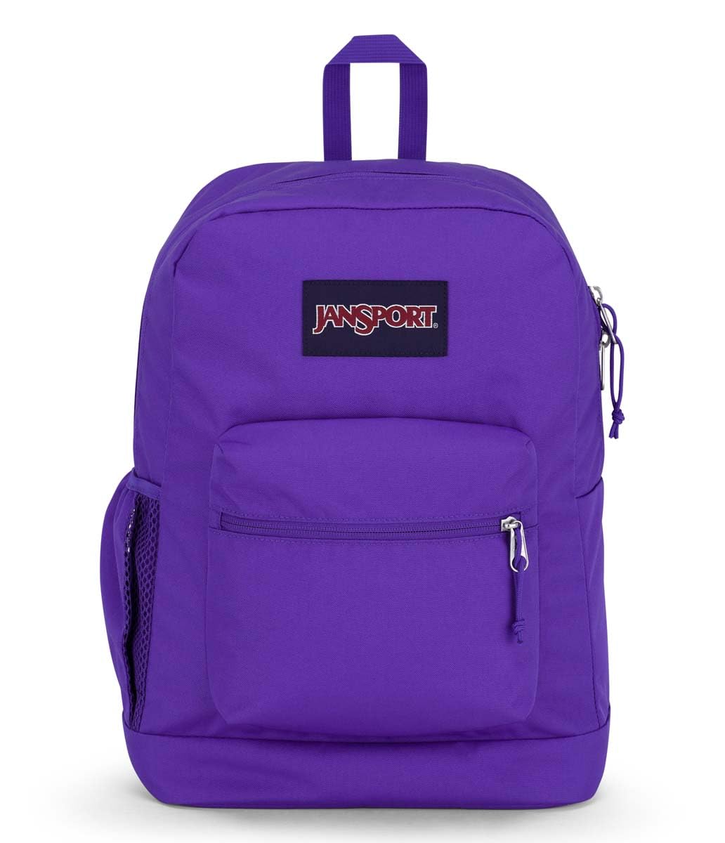 JanSport Cross Town Plus Backpack - Large Main Compartment, Side Water Bottle Pocket, 15-Inch Padded Laptop Sleeve - Black